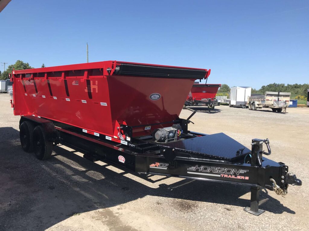 Dumpster delivery truck for Speedy Dumpsters