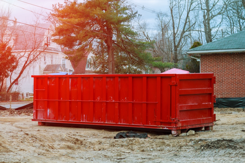 Driveway safe dumpster from Speedy Dumpsters
