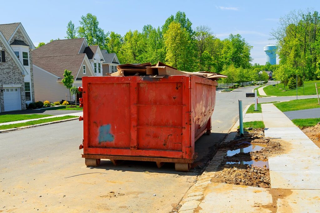 Yard waste collection in dumpster: Speedy Dumpsters
